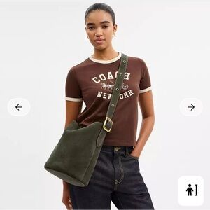 💯coach bleeker in olive suede🫒